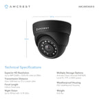 Amcrest Refurbished 4MP Dome Outdoor Security Camera, Black (REP-AMC4MDM28-B)