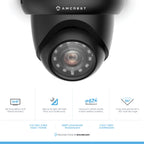 Amcrest UltraHD 4-Megapixel 8CH Video Security System with Eight 4.0MP Outdoor IP67 Bullet & Dome Cameras, 98ft Night Vision, Pre-Installed 1TB Hard Drive, (AMDV40M8-4B4D-B)