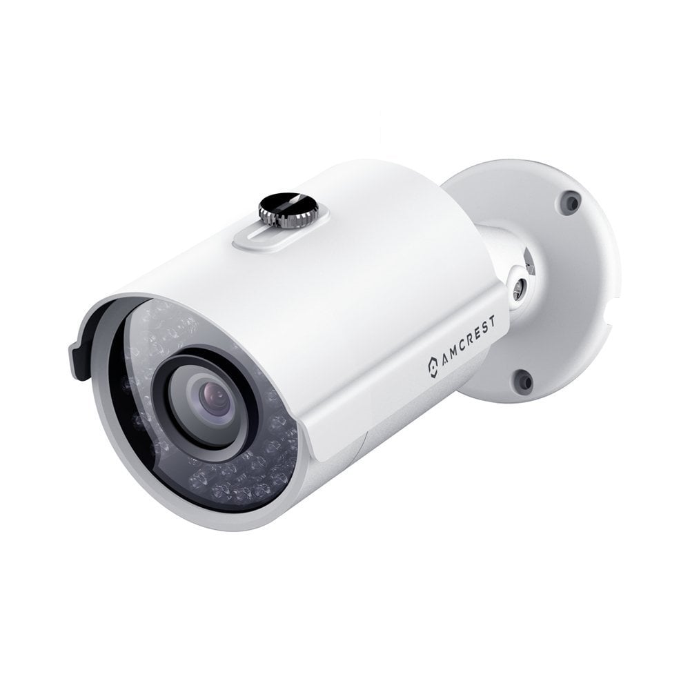 Amcrest HDCVI 720P 1280 TVL Bullet Weatherproof IP66 Camera with 20 LEDs for Night Vision, Long Distance Range up to 1640ft, 1 Year Warranty, and More (White) - Power supply and coaxial video cable are NOT INCLUDED