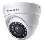 Amcrest HDCVI 720P 1280 TVL Dome Weatherproof IP66 Camera with 12 LEDs for Night Vision, Long Distance Range up to 1640ft, 1 Year Warranty, and More (White) - Power supply and coaxial video cable are NOT INCLUDED