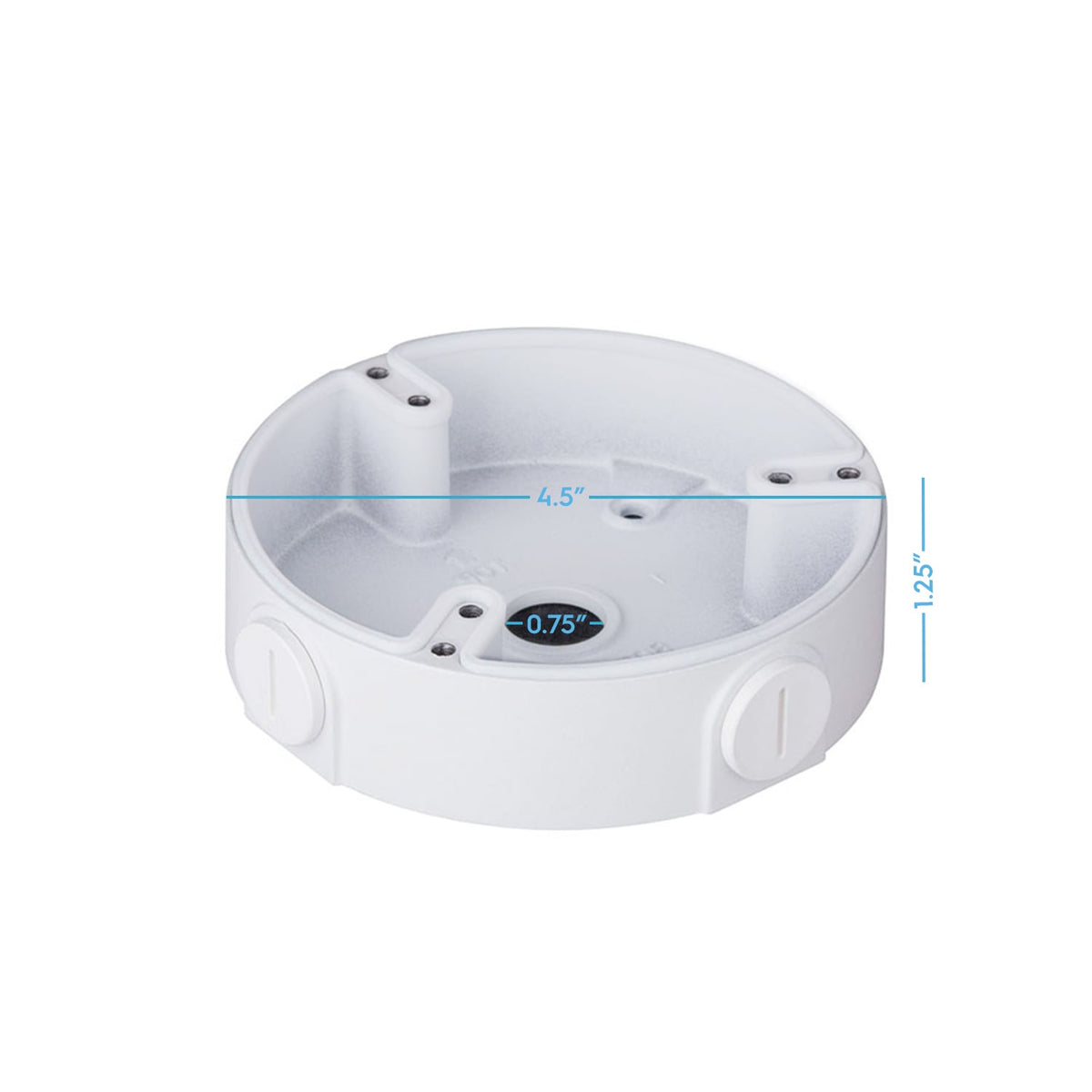 Amcrest AMCPFA136 Water-Proof Junction Box for Dome Cameras, Compatible w/ IP3M-956B/W, IP3M-956EB/W, IP4M-1028B/W, IP4M-1028EB/W, IP5M-1176EB/W, IP8M-2493EB/W, IP8M-2493EW-V2, IP8M-2496EW-AI