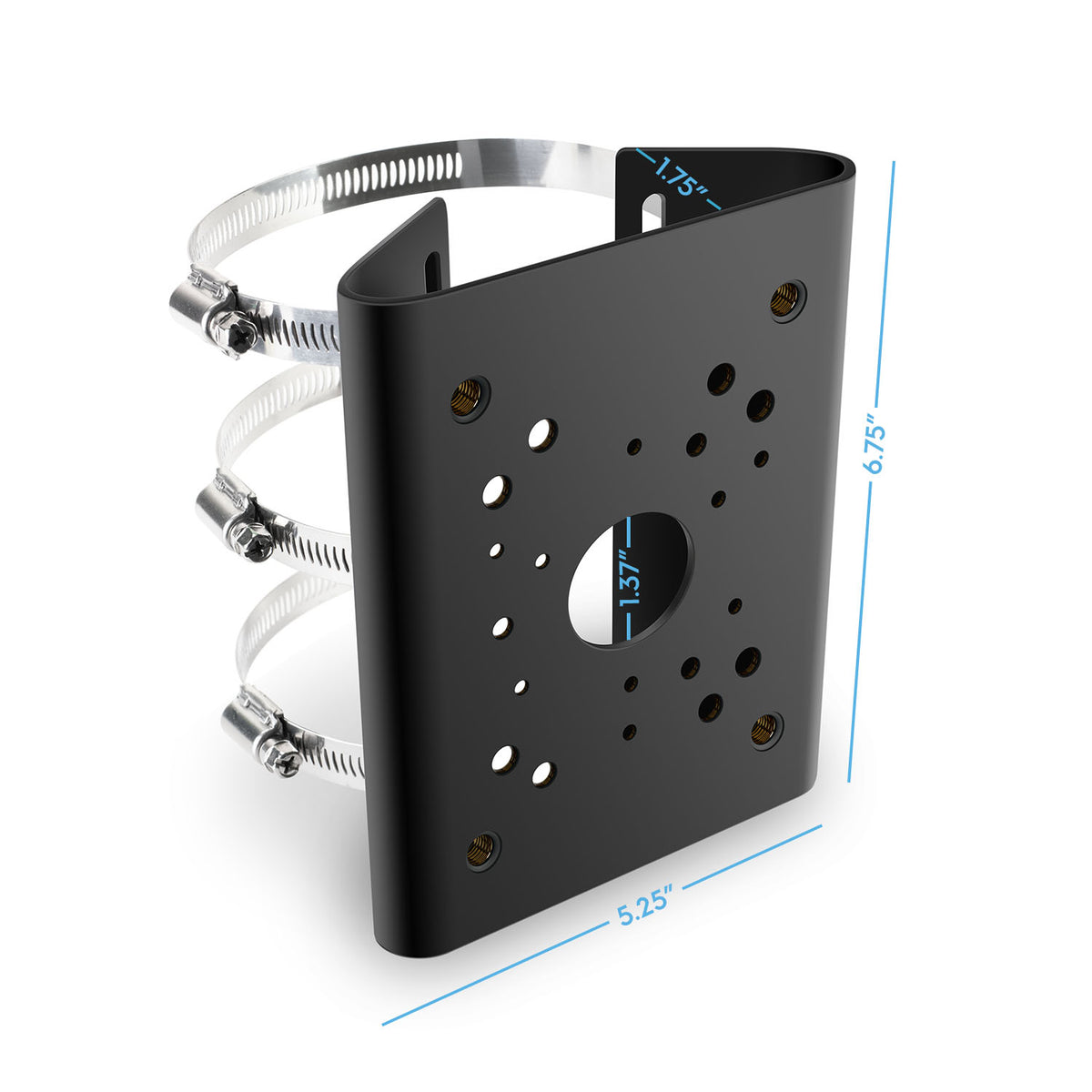 Amcrest AMCPFA150-B Pole Mount Bracket, Compatible with: AMCPFA134, AMCPFA136, AMCPFA13A, AMCPFA120, IP2M-850E, IP2M-853EW, IP2M-858W & IP4M-1053EW.
