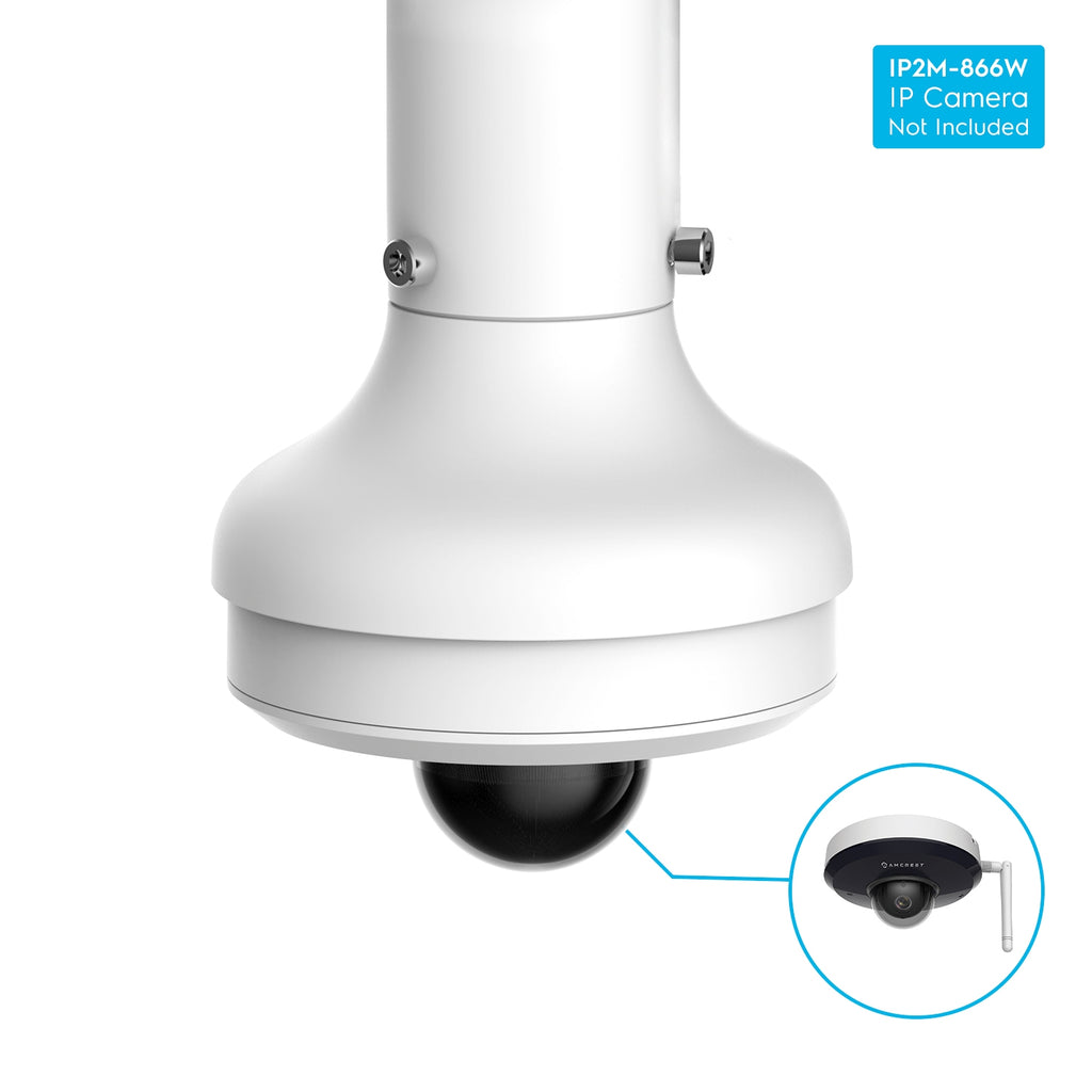 Amcrest AMCPFB220C-AMCPFA107 Pole Mount Bracket, Compatible w/ IP2M-866W
