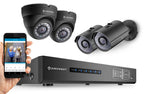 Amcrest ProHD 1080P 4CH Video Security System - Four 2.1-Megapixel (1920TVL) Outdoor IP67 Bullet & Dome Cameras, 2TB HDD, Night Vision, Remote Smartphone Access, Black Mid (AMDV10804-2B2D-B)