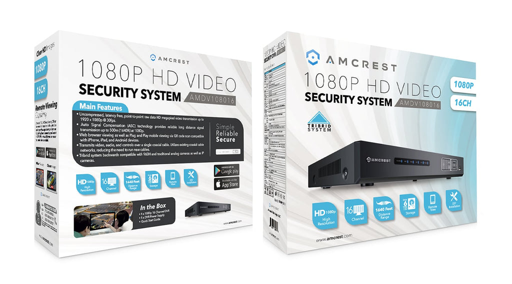 Amcrest ProHD 1080P 16CH Video Security DVR Digital Recorder, 16-Channel 1080P @ 30fps, HD Analog, Hard Drive & Cameras Not Included, Remote Smartphone Access (AMDV108016)