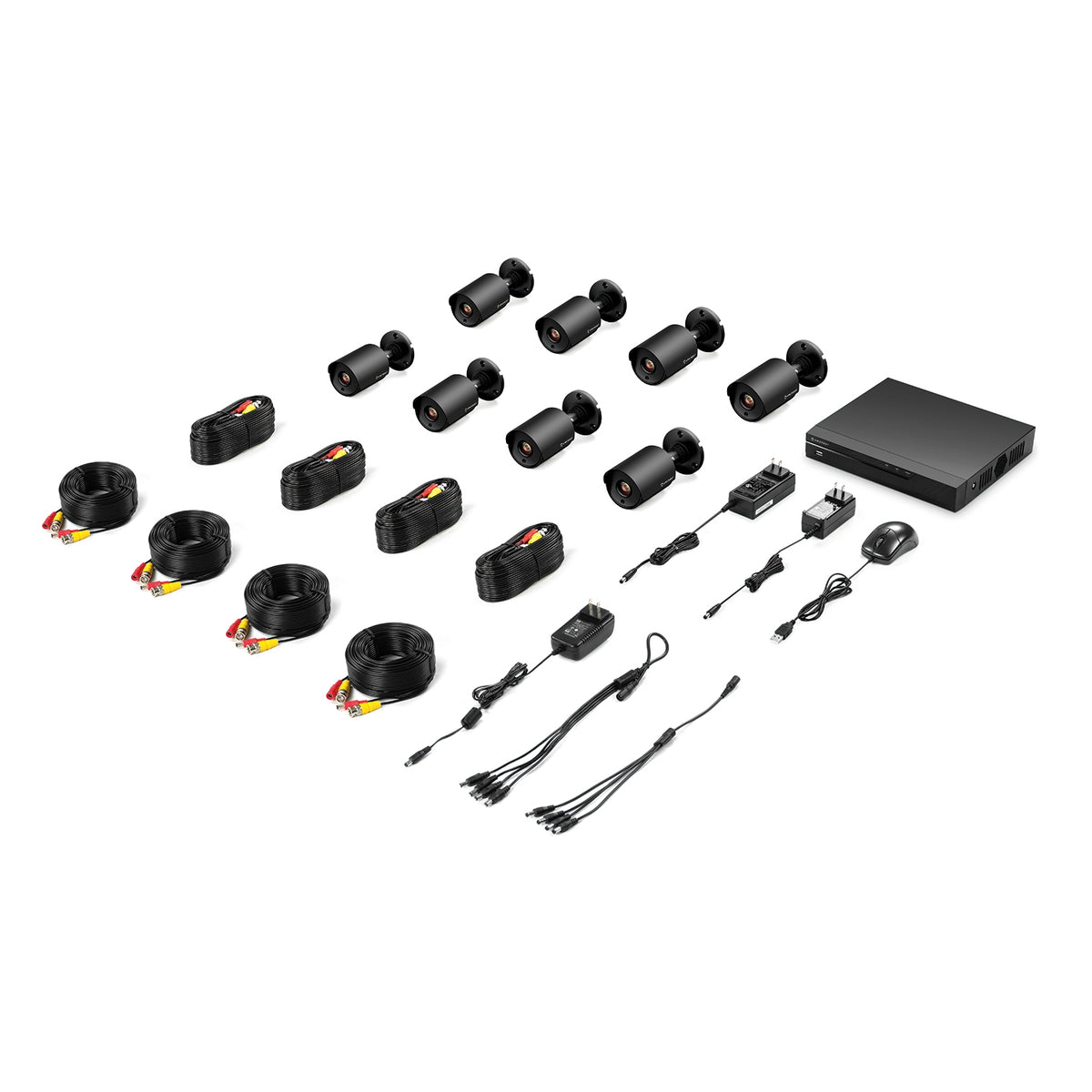 Amcrest ProHD 2-Megapixel 8CH Video Security System with Eight 2.0 MP (1920TVL) Outdoor IP67 Bullet Cameras, 98ft Night Vision, Pre-Installed 1TB Hard Drive, (AMDV20M8-8B-B)