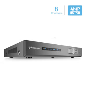 Amcrest UltraHD 4MP 8CH Video Security DVR Digital Recorder, 8-Channel 4 Megapixel @ 15fps, HD Analog, Hard Drive & Cameras NOT Included, Remote Smartphone Access (AMDV4M8)