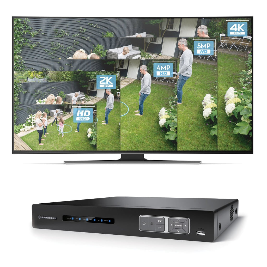 Amcrest 4K UltraHD 16 Channel AI DVR Security Camera System Recorder, 8MP Security DVR for Analog Security Cameras & Amcrest IP Cameras, AI Smart DVR, HDD & Cameras NOT Included (AMDV5116-I3)