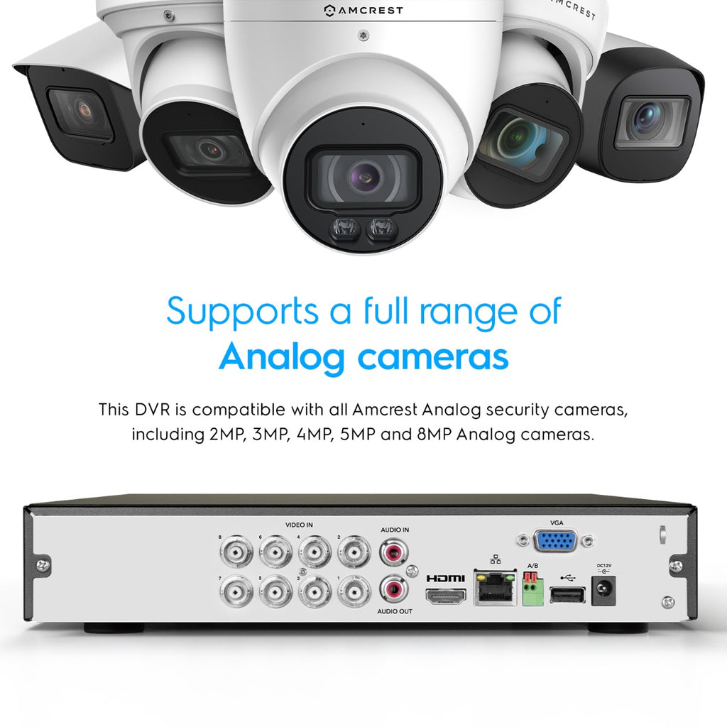 Amcrest 4K 8-Channel AI DVR AI Smart DVR AMDV5108-I3