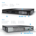 Amcrest 4K UltraHD 16 Channel AI DVR Security Camera System Recorder with Preinstalled 3TB HDD, 8MP Security DVR for Analog Security Cameras & Amcrest IP Cameras, AI Smart DVR, Cameras NOT Included (AMDV5116-3TB)