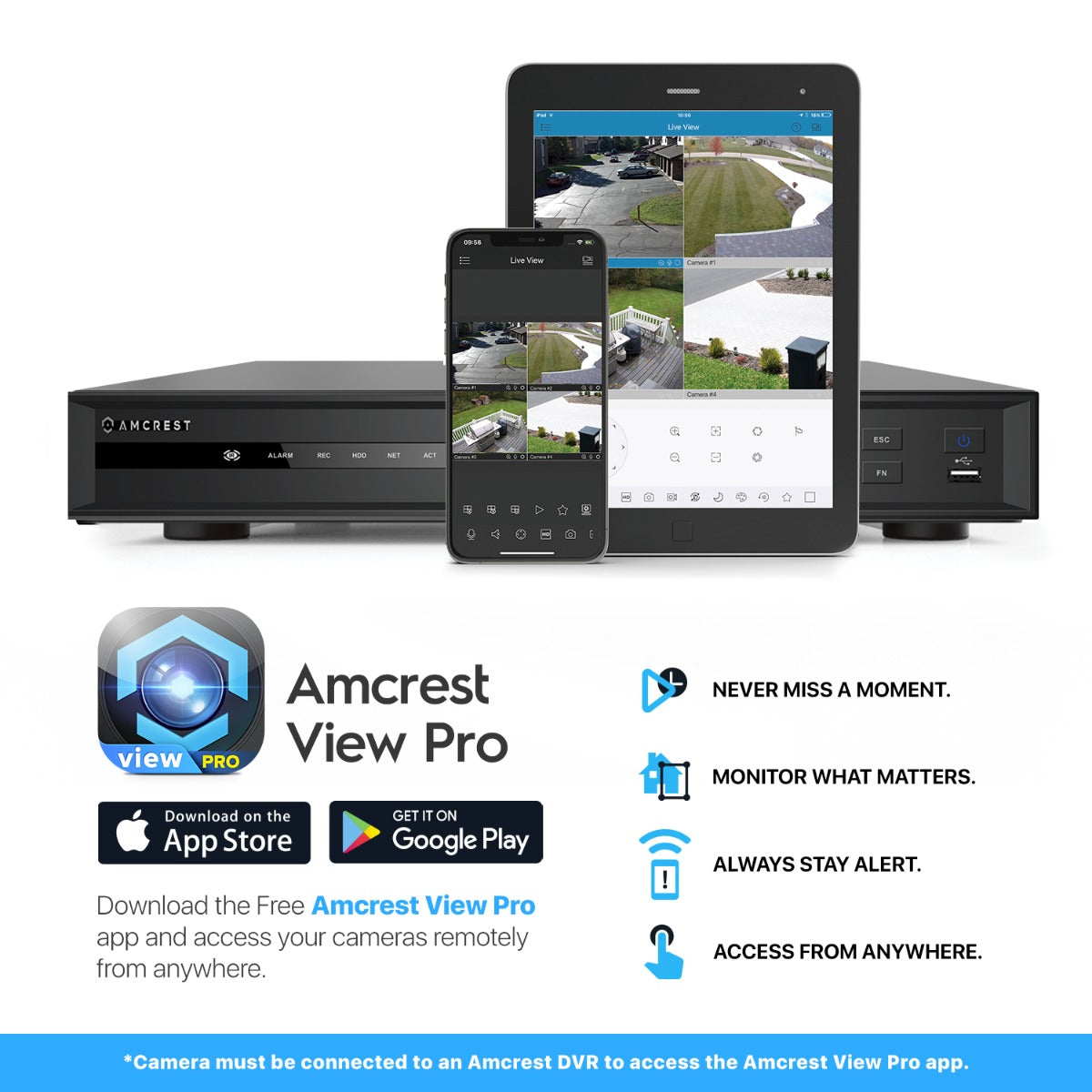 Amcrest 4K UltraHD 32 Channel AI DVR Security Camera System Recorder, 8MP Security DVR for Analog Security Cameras & Amcrest IP Cameras, AI Smart DVR, HDD & Cameras NOT Included (AMDV5232-I3)