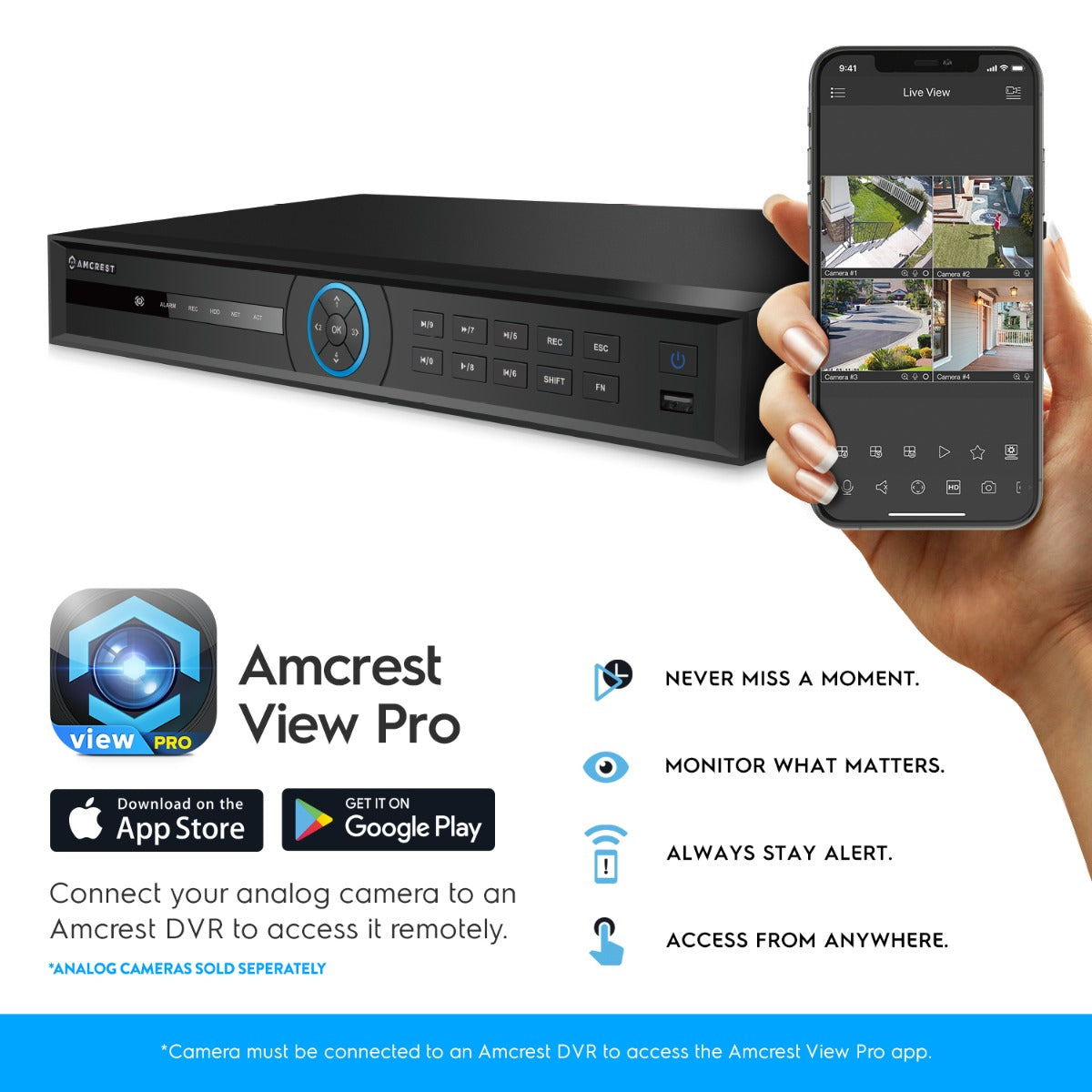Amcrest 5-Megapixel UltraHD 32 Channel DVR Security Camera System Recorder, 5-Megapixel Security DVR for Analog Security Cameras, Remote Smartphone Access, Pre-Installed 6TB Hard Drive (AMDV5M32-6TB)