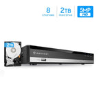 Amcrest 5-Megapixel UltraHD 8 Channel DVR Security Camera System Recorder, 5-Megapixel Security DVR for Analog Security Cameras, Remote Smartphone Access, Pre-Installed 2TB Hard Drive, Cameras NOT Included (AMDV5M8-2TB)