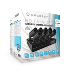 Amcrest ProHD 720P 8CH Video Security System - Eight 1.0-Megapixel (1280TVL) Outdoor IP67 Bullet Cameras, 2TB HDD, Night Vision, Remote Smartphone Access, Black Mid (AMDV7208-8B-B)