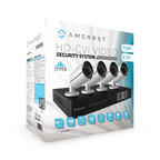 Amcrest ProHD 720P 4CH Video Security System - Four 1.0-Megapixel (1280TVL) Outdoor IP67 Bullet, 1TB HDD, Night Vision, Remote Smartphone Access, White Mid (AMDV7204-4B-W)