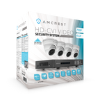 Amcrest ProHD 720P 4CH Video Security System - Four 1.0-Megapixel (1280TVL) Outdoor IP67 Dome 1TB HDD, Night Vision, Remote Smartphone Access, White Mid (AMDV7204-4D-W)