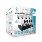 Amcrest ProHD 720P 8CH Video Security System - Eight 1.0-Megapixel (1280TVL) Outdoor IP67 Bullet & Dome Cameras, 2TB HDD, Night Vision, Remote Smartphone Access, White Mid (AMDV7208M-4B4D-W)