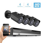 Amcrest ProHD 2-Megapixel (1920 x 1080p) Network POE Video Security System w/ 4CH 4K NVR - Four 2MP POE Outdoor Bullet IP Cameras, 98ft Night Vision, Power over Ethernet, Hard Drive Not Included, (Black)