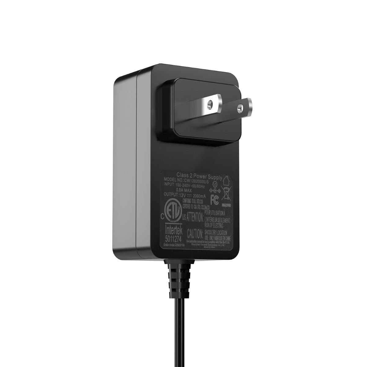 Amcrest US Standard 12V DC Power Supply (Black)