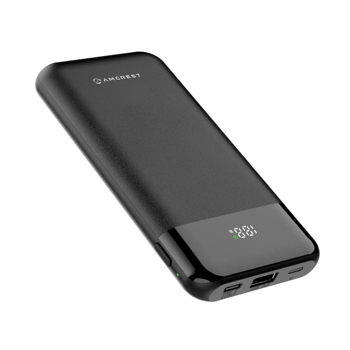Amcrest USB C Power Bank, 10,000mAh Portable Charger USB C, Power Bank Fast Charging 10W PD 3.0, Type C Battery Bank Powerbank with LED Display for Android & iOS Smartphone Devices APB-MAGW10-B