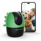 Amcrest ASH21 Silicone Cover, Dinosaur Camera Skin (ASH21-DINO-GREEN)