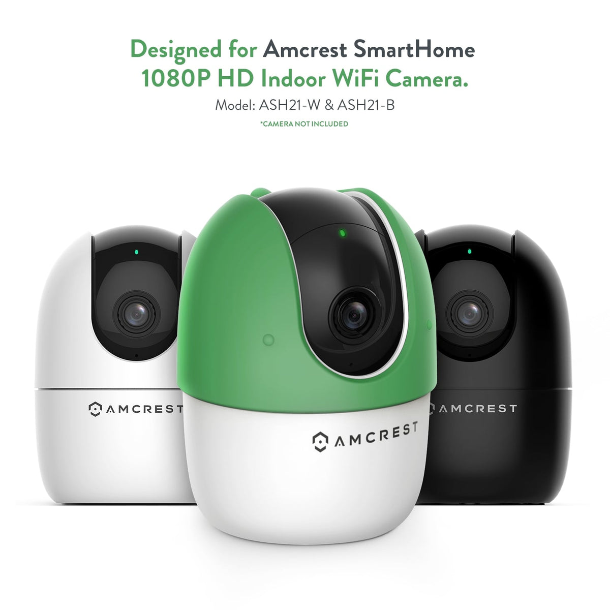 Amcrest ASH21 Silicone Cover, Dinosaur Camera Skin (ASH21-DINO-GREEN)