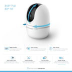 Amcrest SmartHome AI Human Detection WiFi Camera Pan/Tilt ASH21-W