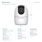 Amcrest SmartHome AI Human Detection WiFi Camera Pan/Tilt ASH21-W