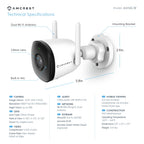 Amcrest SmartHome 2MP Outdoor WiFi Bullet Camera ASH22-W (White)
