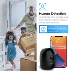 Amcrest SmartHome 4-Megapixel AI Human Detection, WiFi Camera Indoor, Dog Camera, Sound & Baby Monitor, Human & Pet Detection, Motion-Tracking, w/ 2-Way Audio, Pan/Tilt Wireless IP Camera, Night Vision, Smart Home ASH41-B