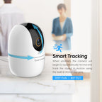 Amcrest SmartHome 4-Megapixel AI Human Detection, WiFi Camera Indoor, Dog Camera, Sound & Baby Monitor, Human & Pet Detection, Motion-Tracking, w/ 2-Way Audio, Pan/Tilt Wireless IP Camera, Night Vision, Smart Home ASH41-W