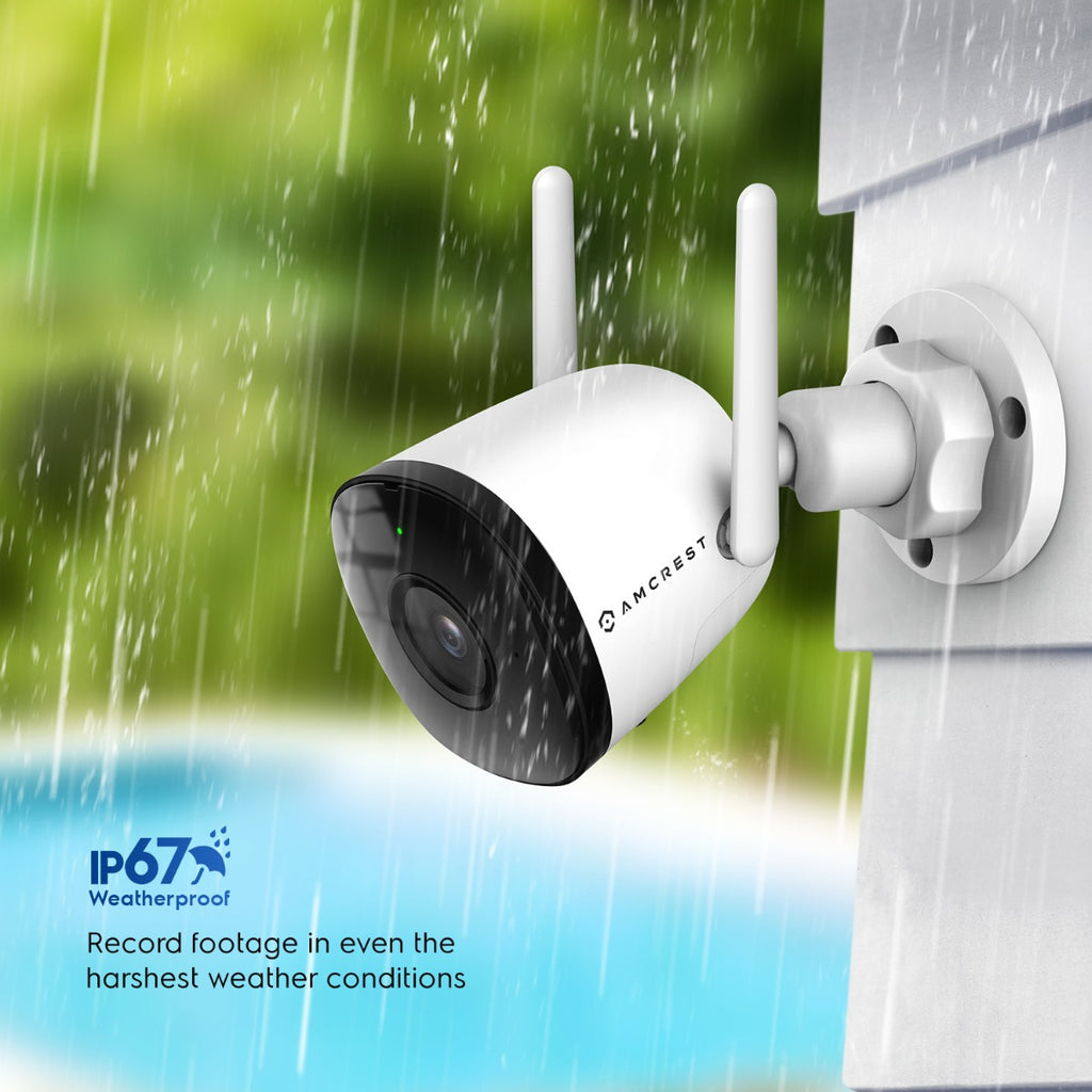 Amcrest SmartHome 4MP Outdoor Bullet WiFi Camera Built-in Mic ASH43-W