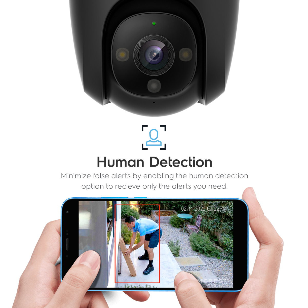 Amcrest SmartHome 4-Megapixel WiFi Outdoor Security Camera PTZ with Floodlight & Built-in Siren Alarm