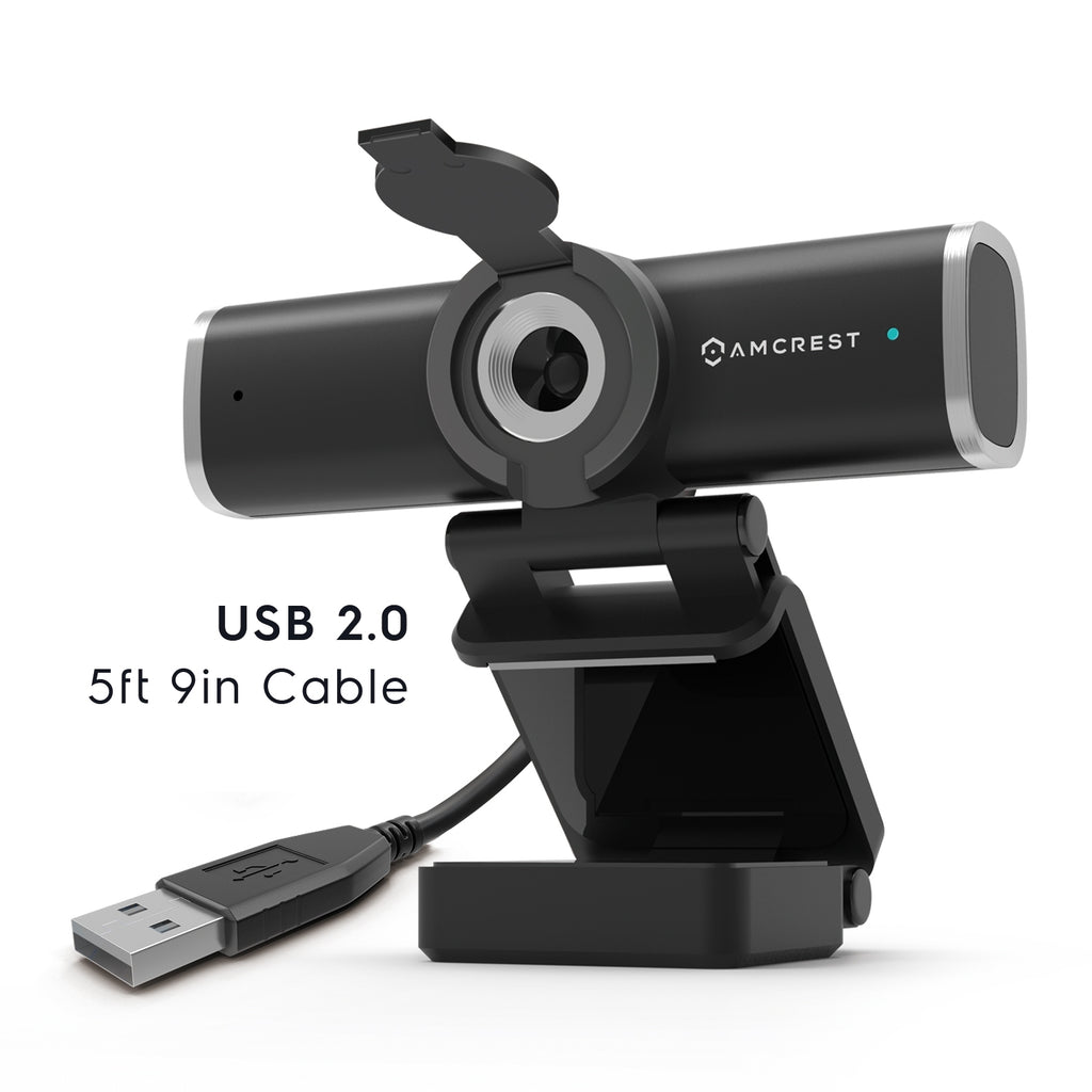 Amcrest 2MP Webcam w/ Microphone & Privacy Cover USB Camera AWC195-B