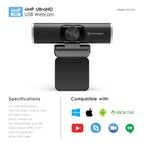 Amcrest 4MP USB Webcam with Microphone & Privacy Cover (AWC496)
