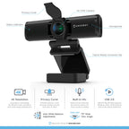 Amcrest 4K Webcam w/ Microphone & Privacy Cover, USB Webcam AWC897