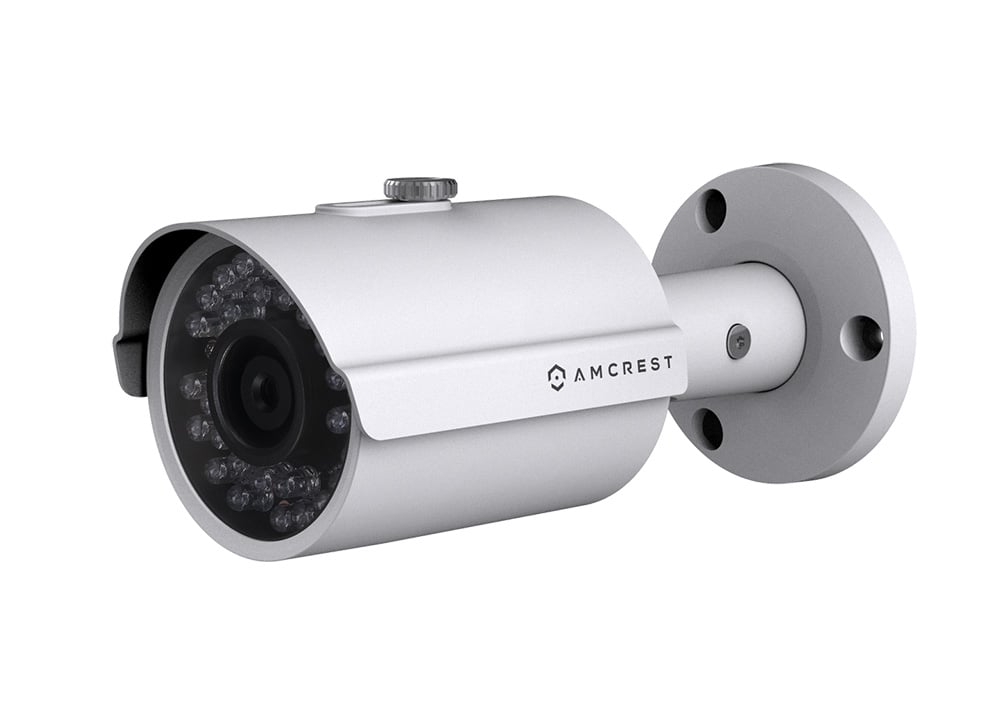 Amcrest HDCVI 720P 1280 TVL Bullet Weatherproof IP66 Camera with 20 LEDs for Night Vision, Long Distance Range up to 1640ft, 1 Year Warranty, and More (White) - Power supply and coaxial video cable are NOT INCLUDED