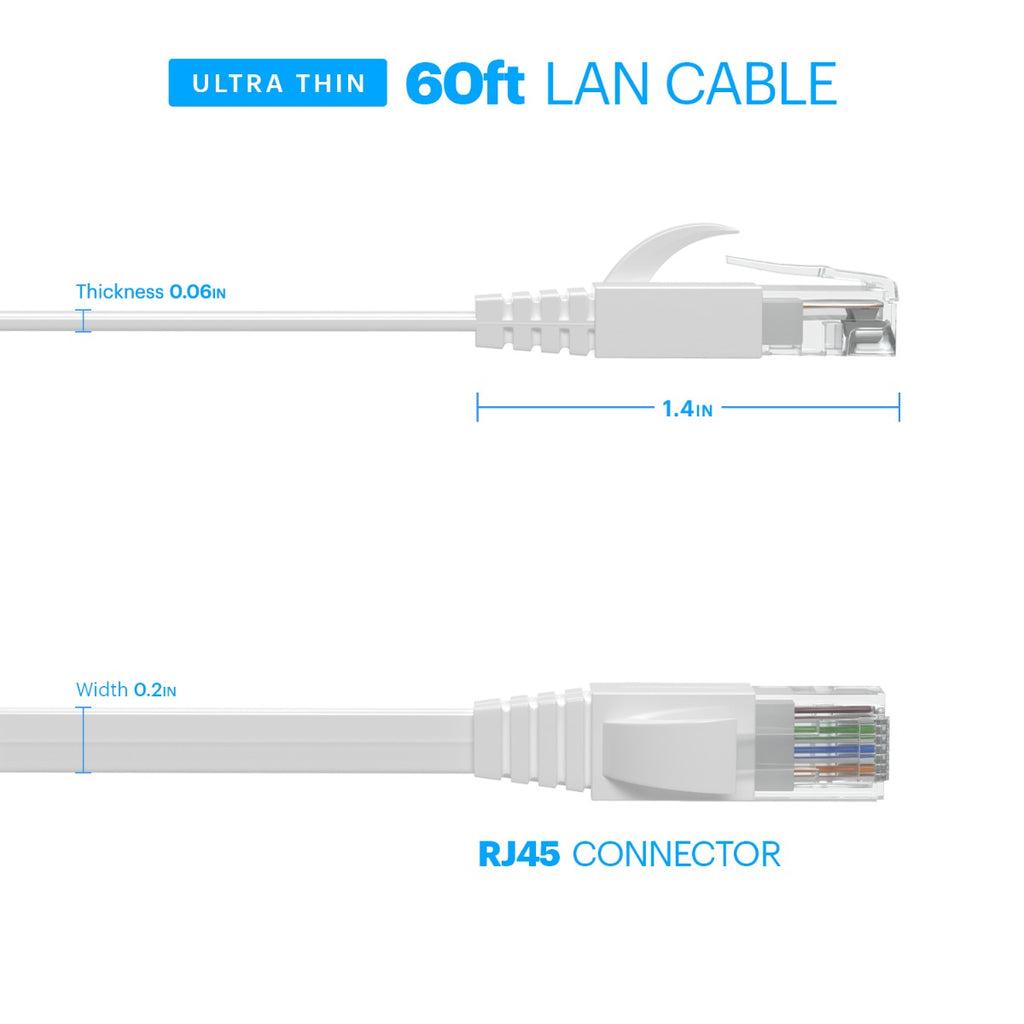 Amcrest 60 Feet Loose Ethernet Security Camera Cable for Power, Cat6, Video and Audio (CAT6ECABLE60 )
