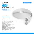 Amcrest 60 Feet Loose Ethernet Security Camera Cable for Power, Cat6, Video and Audio (CAT6ECABLE60 )
