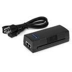 Amcrest Active Gigabit PoE Injector Adapter, IEEE 802.3 10BaseT and IEEE 802.3u 100BaseTx Compliant, Up to 100 Meters; FSE801G