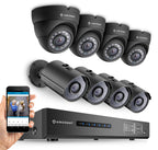 Amcrest ProHD 720P 8CH Video Security System - Eight 1.0-Megapixel (1280TVL) Outdoor IP67 Bullet & Dome Cameras, 2TB HDD, Night Vision, Remote Smartphone Access, Black Mid (AMDV7208M-4B4D-B)