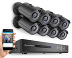 Amcrest ProHD 720P 8CH Video Security System - Eight 1.0-Megapixel (1280TVL) Outdoor IP67 Bullet Cameras, 2TB HDD, Night Vision, Remote Smartphone Access, Black Mid (AMDV7208-8B-B)
