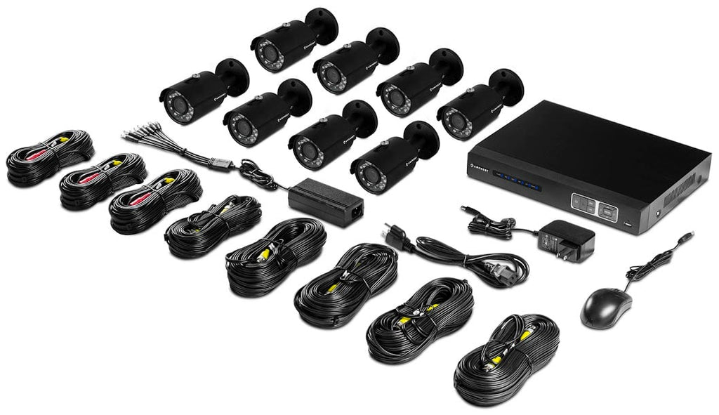 Amcrest ProHD 720P 8CH Video Security System - Eight 1.0-Megapixel (1280TVL) Outdoor IP67 Bullet Cameras, 2TB HDD, Night Vision, Remote Smartphone Access, Black Mid (AMDV7208-8B-B)