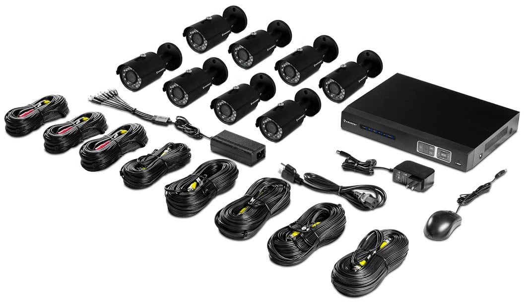 Amcrest ProHD 720P 8CH Video Security System - Eight 1.0-Megapixel (1280TVL) Outdoor IP67 Bullet Cameras, 2TB HDD, Night Vision, Remote Smartphone Access, Black Mid (AMDV7208-8B-B)