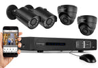 Amcrest ProHD 1080P 4CH Video Security System - Four 2.1-Megapixel (1920TVL) Outdoor IP67 Bullet & Dome Cameras, 2TB HDD, Night Vision, Remote Smartphone Access, Black Mid (AMDV10804-2B2D-B)
