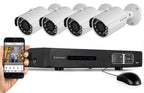 Amcrest ProHD 720P 4CH Video Security System - Four 1.0-Megapixel (1280TVL) Outdoor IP67 Bullet, 1TB HDD, Night Vision, Remote Smartphone Access, White Mid (AMDV7204-4B-W)