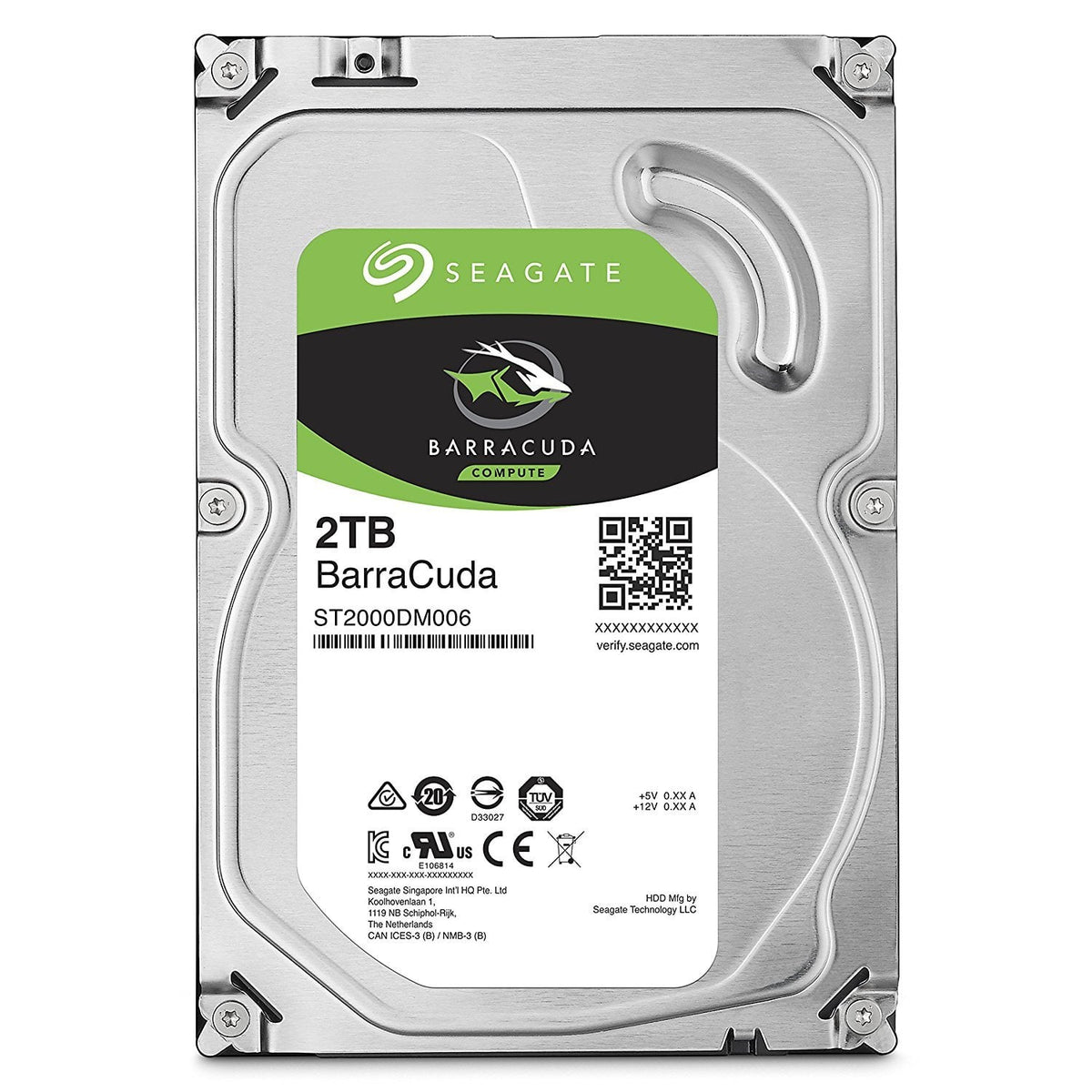 Seagate Barracuda 2TB Surveillance Hard Drive - SATA 6Gb/s 64MB Cache 3.5-Inch Internal Drive (ST2000DM006)