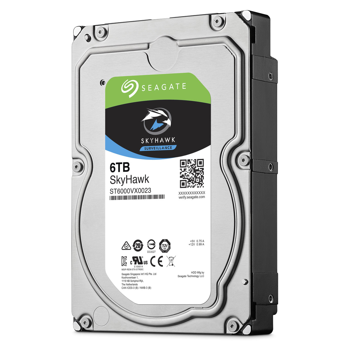 Seagate SkyHawk 6TB Surveillance Hard Drive - SATA 6Gb/s 64MB Cache 3.5-Inch Internal Drive (ST6000VX0023)