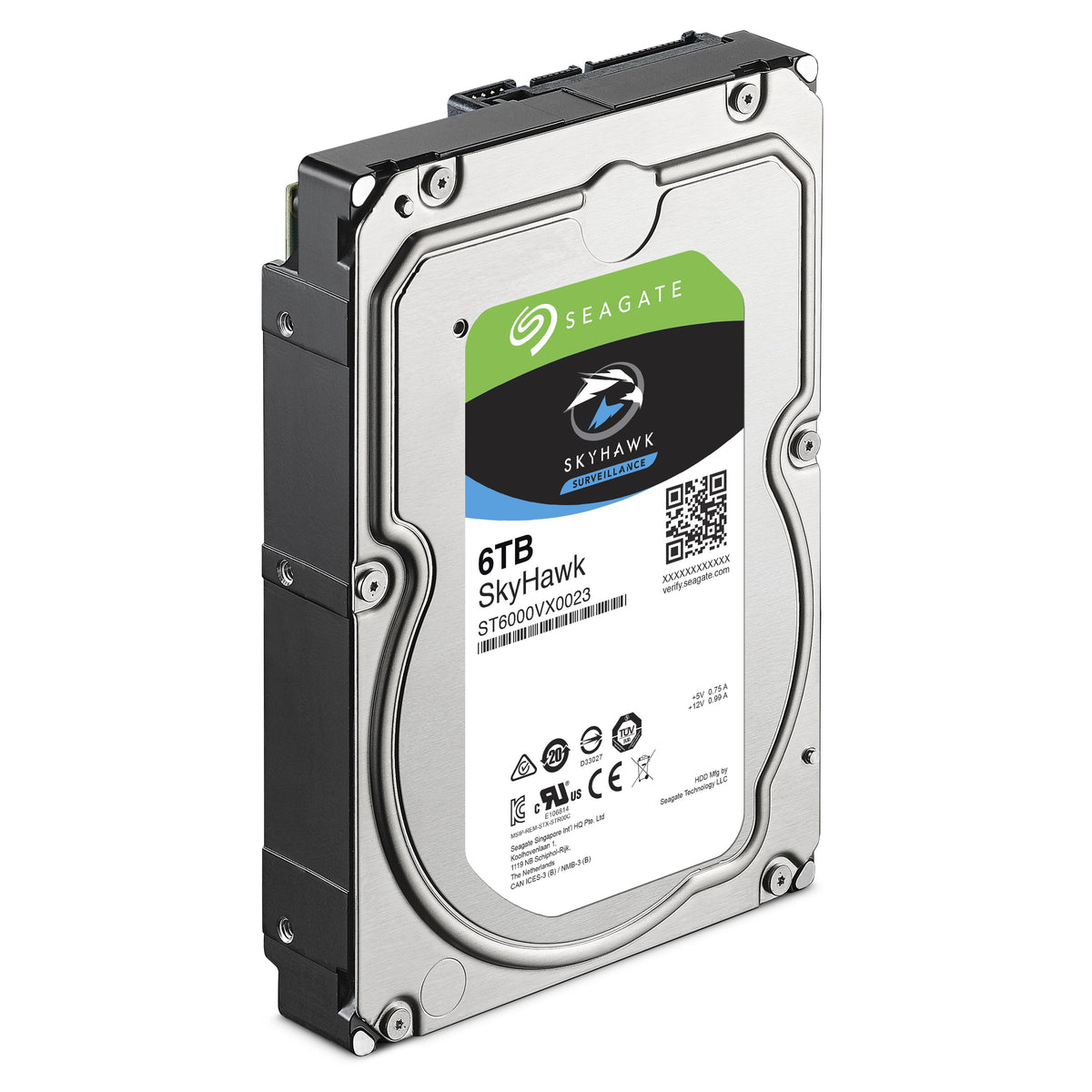 Seagate SkyHawk 6TB Surveillance Hard Drive - SATA 6Gb/s 64MB Cache 3.5-Inch Internal Drive (ST6000VX0023)