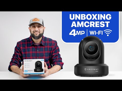 Amcrest 4MP Indoor Security WiFi Camera Pan/Tilt 90° FOV White IP4M-1041W